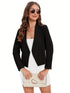 Damen Strickjacke ohne Kragen | Dreiviertelärmelige Jacke mit offener Vorderseite